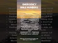 Emergency bible numbers