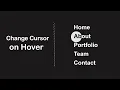 Change Cursor on Hover using CSS Vanilla Javascript Mouse Cursor Effects
