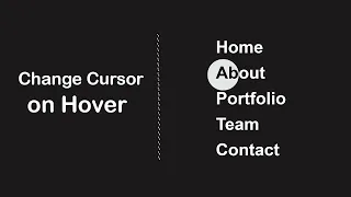 Change Cursor on Hover using CSS Vanilla Javascript Mouse Cursor Effects