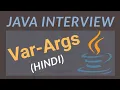 Varargs in Java Hindi Java Interview Questions