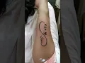 infinity tattoo with birds and name with love