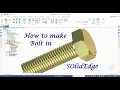 Bolt Make in SolidEdge Bolt Sweep Use in SolidEdge SolidEge Tutorial