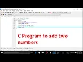 C program to add two numbers c program to add integers c examples wap to sum two numbers