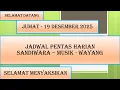 Lagu Jadwal Harian Sandiwara - Jumat 19 Desember 2025 - Kumpulan Jadwal Sandiwara hari ini - LIVE KJPS