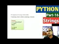 PYTHON Part-16 Strings