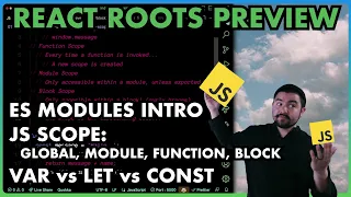 ES Modules Intro JS Scope Review Global Module Function Block var vs let vs const