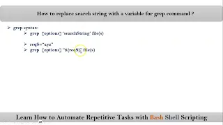 Section-9 -7 How to use variables in grep command VRTechnologies
