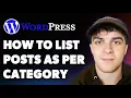 How to List Posts as Per Category in Wordpress Full 2025 Guide