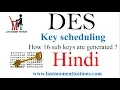 DES Data encryption standard key Generation in Hindi Cryptography and Network Security Lectures