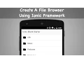 Create A File Browser Using Ionic Framework