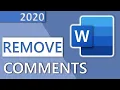 How to remove comments in Word or hide comments in 1 MINUTE 2020