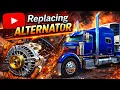 How To Replace Alternator On A Semi Truck Peterbilt 389 Glider