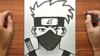 Easy Kakashi Drawing How to Draw Kakashi Hatake Step by Step for Beginners