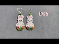 Easter Beaded Bunny Tutorial Seed Bead Rabbit Earrings Tutorial Step by step