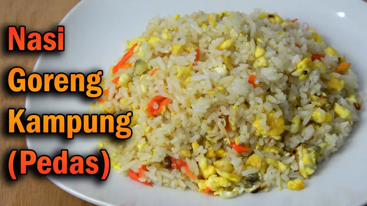 Resep nasi goreng bumbu racik extra pedas. 