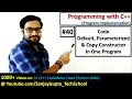 40 C How to implement default parameterized and copy constructors by Sanjay Gupta