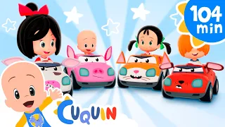 Las ruedas de la vaca girando van 🚗💨 y más canciones infantiles para bebés con Cleo y Cuquín