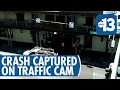 Crash Into Main Street Station Casino Captured by Traffic Cam