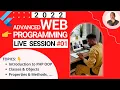 Introduction to PHP Object Oriented Programming OOP - Advanced Web Programming SESSION