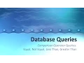 Database Queries Comparison Operators of 15