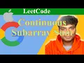 Facebook Amazon Microsoft LeetCode Continuous Subarray Sum