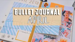 Bullet Journal APRIL 2019! Yellow Flower Theme | Mina Jacobsen (A)