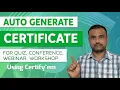 How to Generate Automatic Certificate in Google Forms using certify em