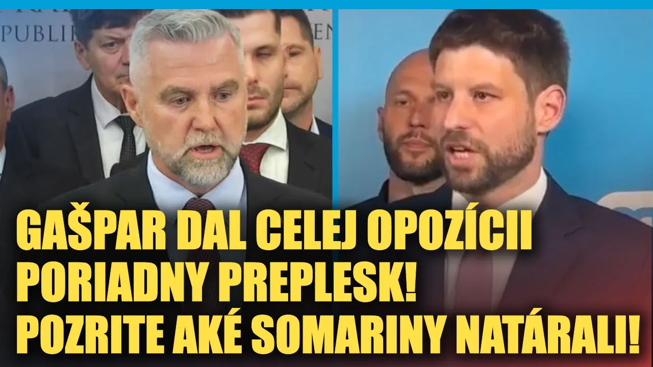 Gašpar dal celej opozícii totálne KO: Pozrite sa čo NATÁRALI