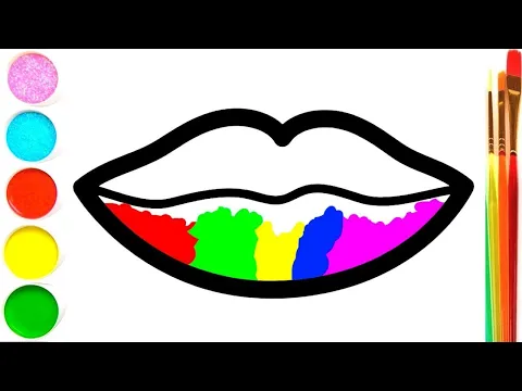 Download MP3 How to drawing lip for kids