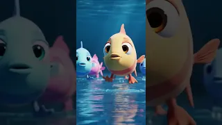 Water walking cute fish 3d animation