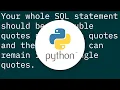 Python Pyodbc - Invalid Syntax with SQL