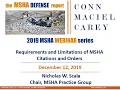 Requirements and Limitations of MSHA Citations and Orders
