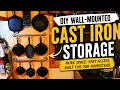 Wall-Mounted Cast Iron Storage Small Kitchen Homestead Organization DIY