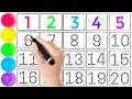 Learn to Trace Numbers 1 to 20 Number Tracing for Kids Counting 1-20 Preschool Learning