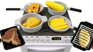 Toy Cooking ASMR 🍳 Satisfying Kitchen Stove Top Playset Unboxing!