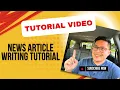 NEWS WRITING SAMPLE Tips for News Writing News Writing Tutorial