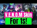 You can Get A V.E.N.O.M Skin For 1$ (and even less) Mobile Legends #shorts