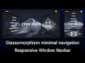 Learn how to create responsive glassmorphism navigation - css and javascript