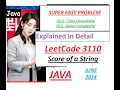 Score of a String LeetCode 3110 Java Solution Developer Coder