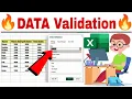 Excel Data Validation Full Tutorial in Hindi Dropdown List Data Entry Control