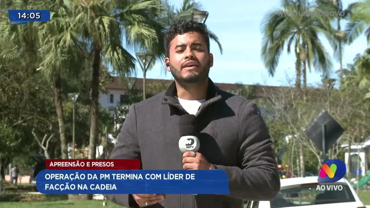 Apreensão e presos: operação da PM termina com líder de facção na cadeia