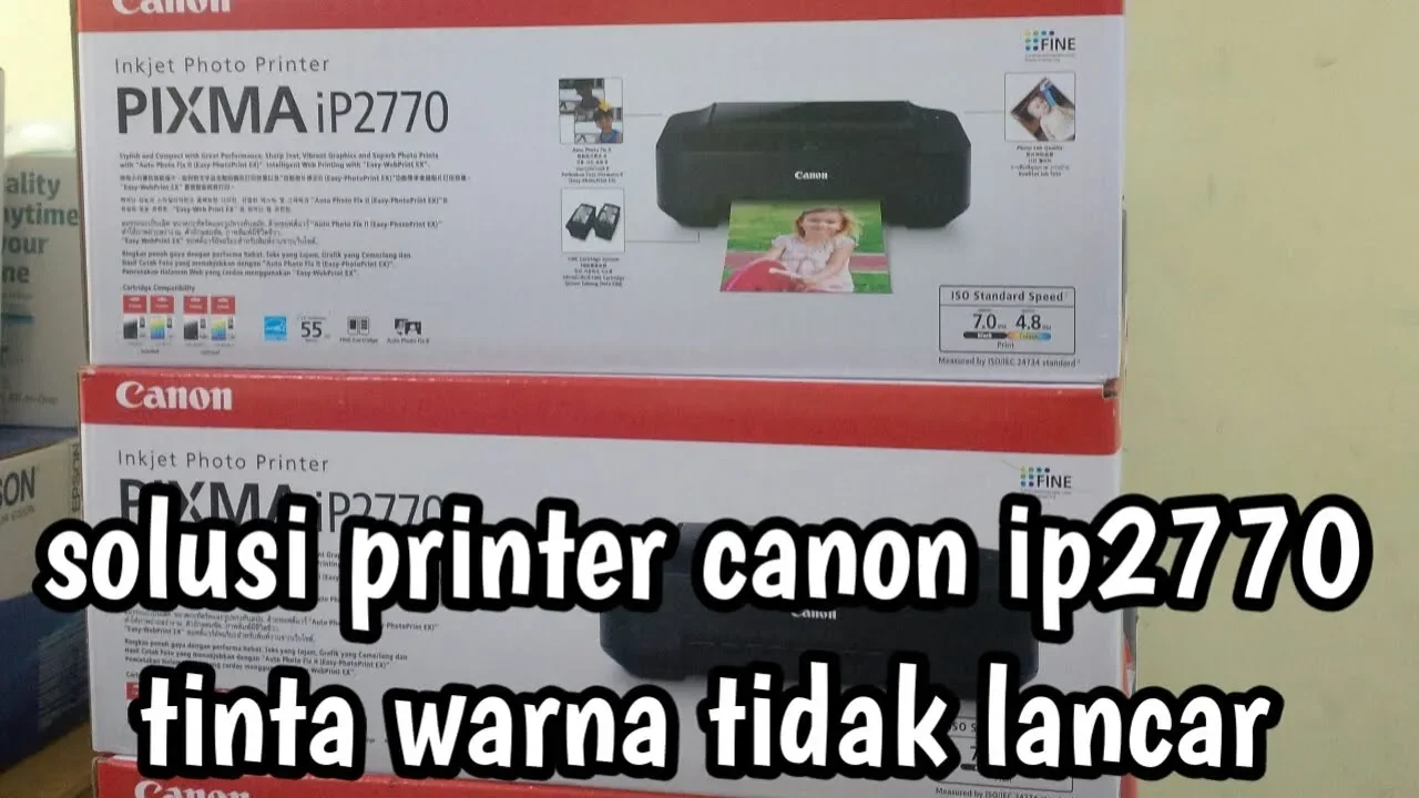 Cara isi tinta printer canon IP 2770/mp258/mp287. 