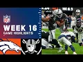 Broncos vs Raiders Week 16 Highlights NFL 2021