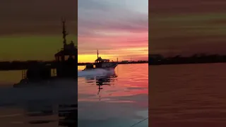 Sunset on Galveston Bay #shorts #sailing