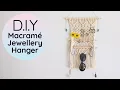 DIY Macrame Jewellery Hanger Wall Hanging Accessories Organiser
