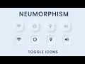 Neumorphism Toggle Switch Buttons Neumorphism Mobile UI Design HTML5 CSS3 Tutorial In Hindi