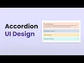 Responsive accordion UI design using Html Css and Javascript