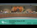 February 24 2026 Board Meeting