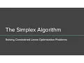 The Simplex Algorithm