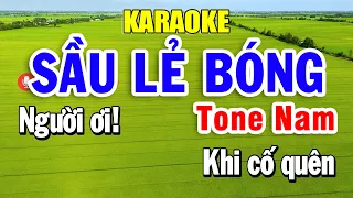 Karaoke Sầu Lẻ Bóng Tone Nam ( Am ) Nhạc Sống | Trọng Hiếu Beat